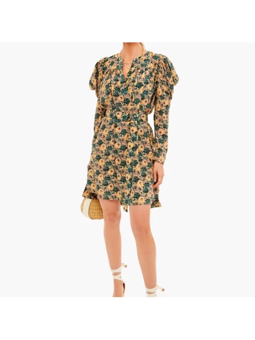 Ulla Johnson Elaine Floral Silk (Begonia) Mini Dress Size 00